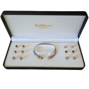Relaxor Holistic magnetic biofashion therapy bracelet set